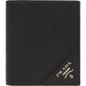 Qme Black Saffiano Silver Touch Wallet